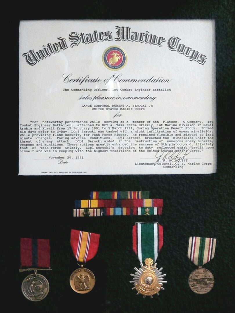 My Medals and Commendation from the First Gulf War