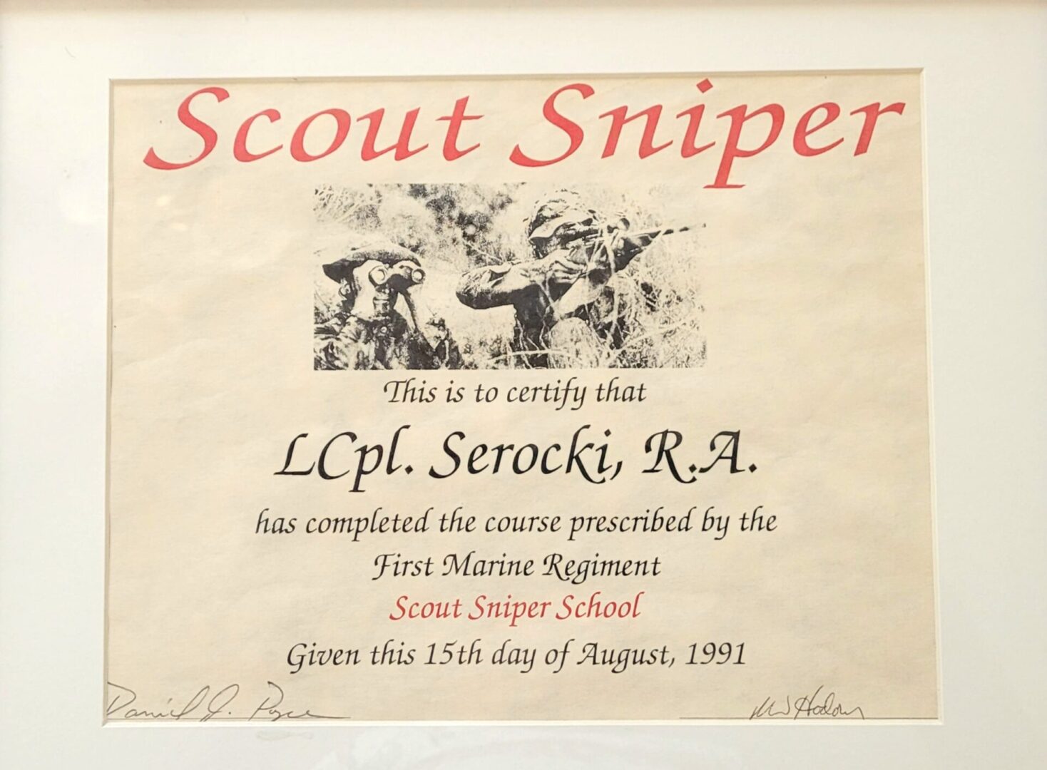 Sniper School Deploma