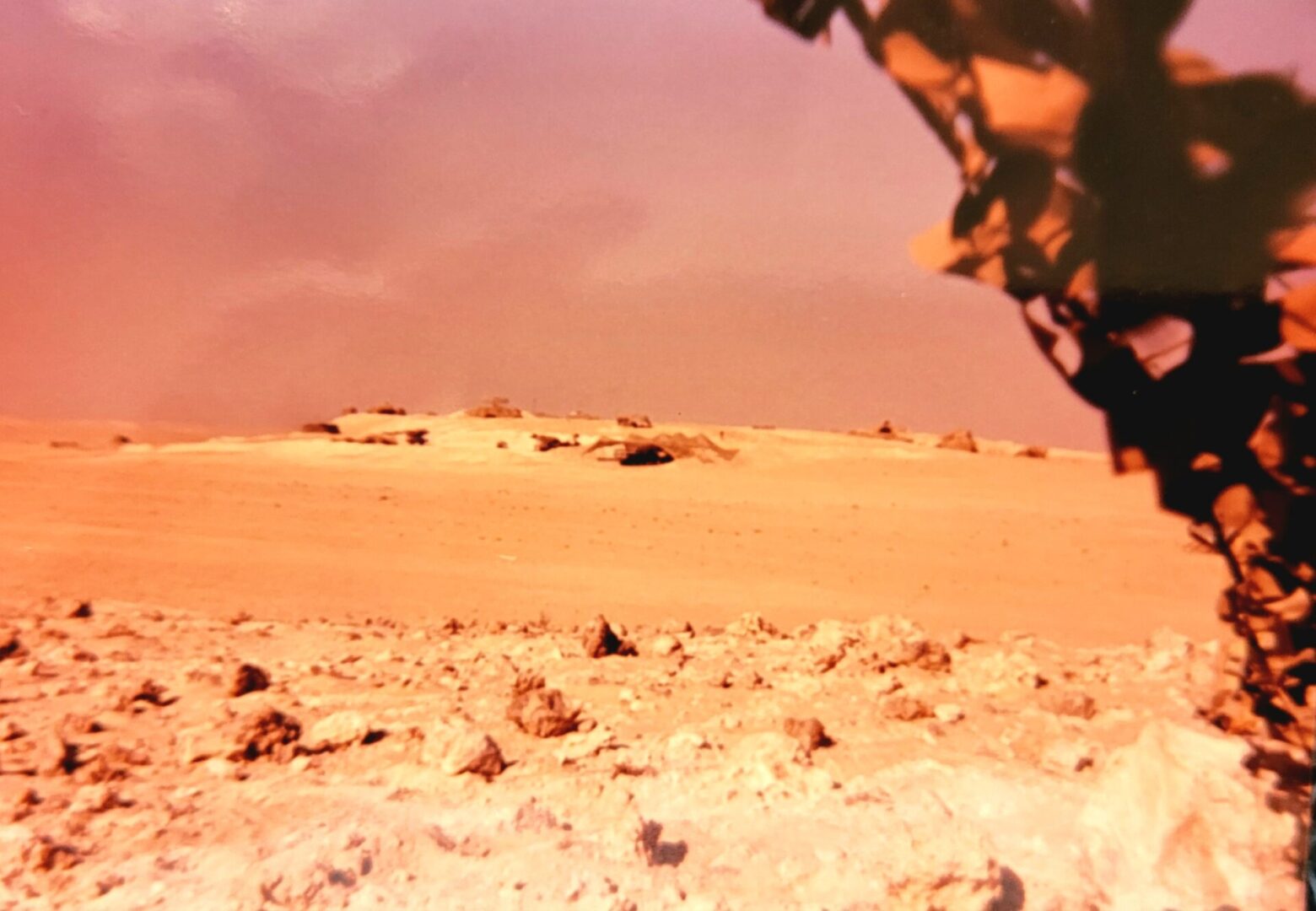 View of the Saudi desert from my fighting hole while guarding the Hawk Missle site